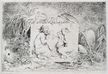 JEAN-HONORÉ FRAGONARD Quatre Bacchanales.